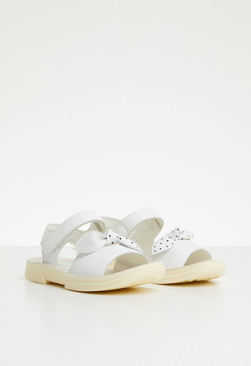 Pop Candy - Bow detailed sandal - white