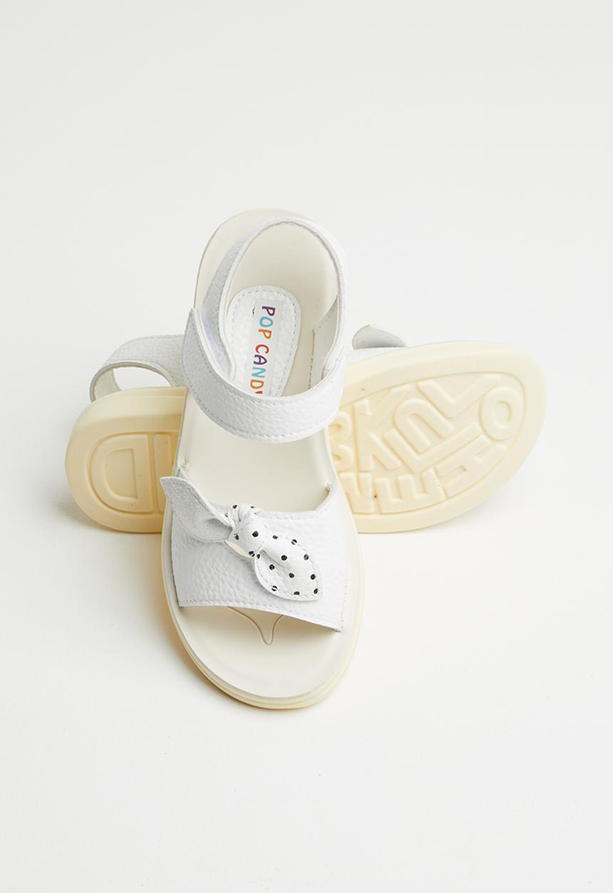 Pop Candy - Bow detailed sandal - white