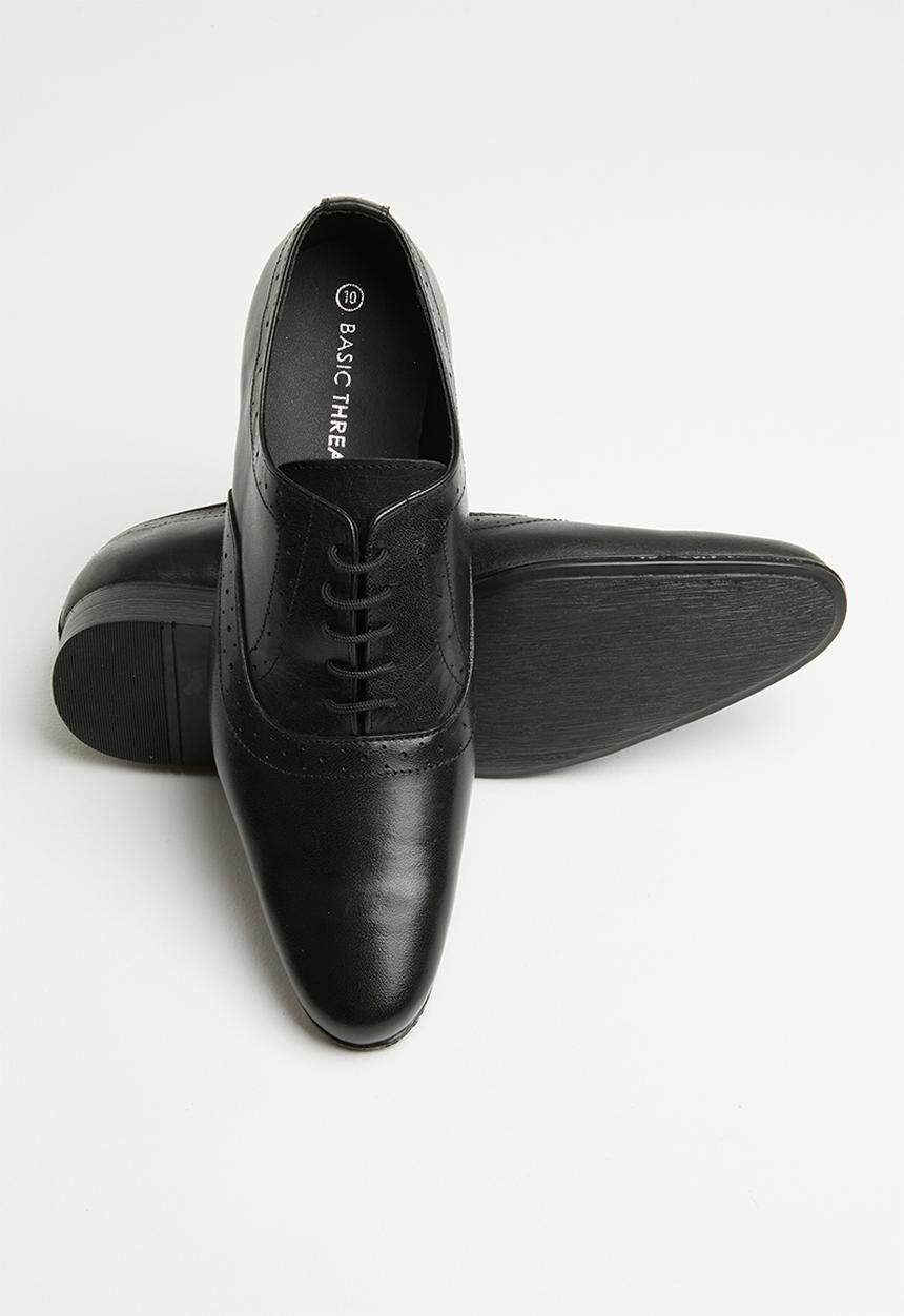 basicthread - Jonathan leather oxford - black