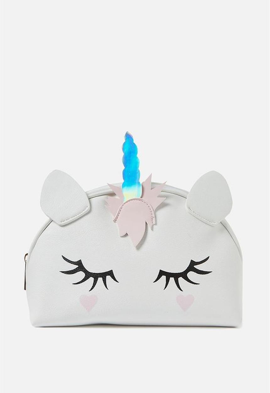 Typo - Novelty unicorn cosmetic bag - white