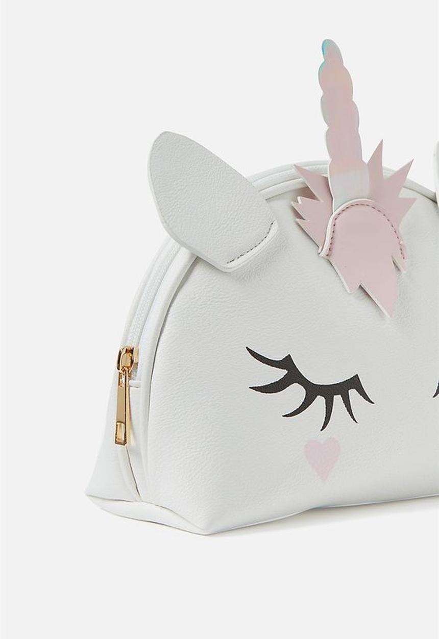 Typo - Novelty unicorn cosmetic bag - white