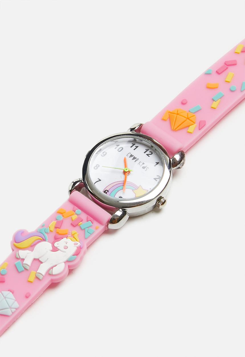 Cool Kids - 3-d unicorn watch - pink