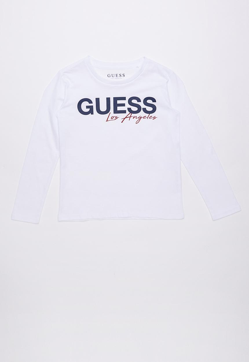 GUESS - Long sleeve Los Angeles tee - white