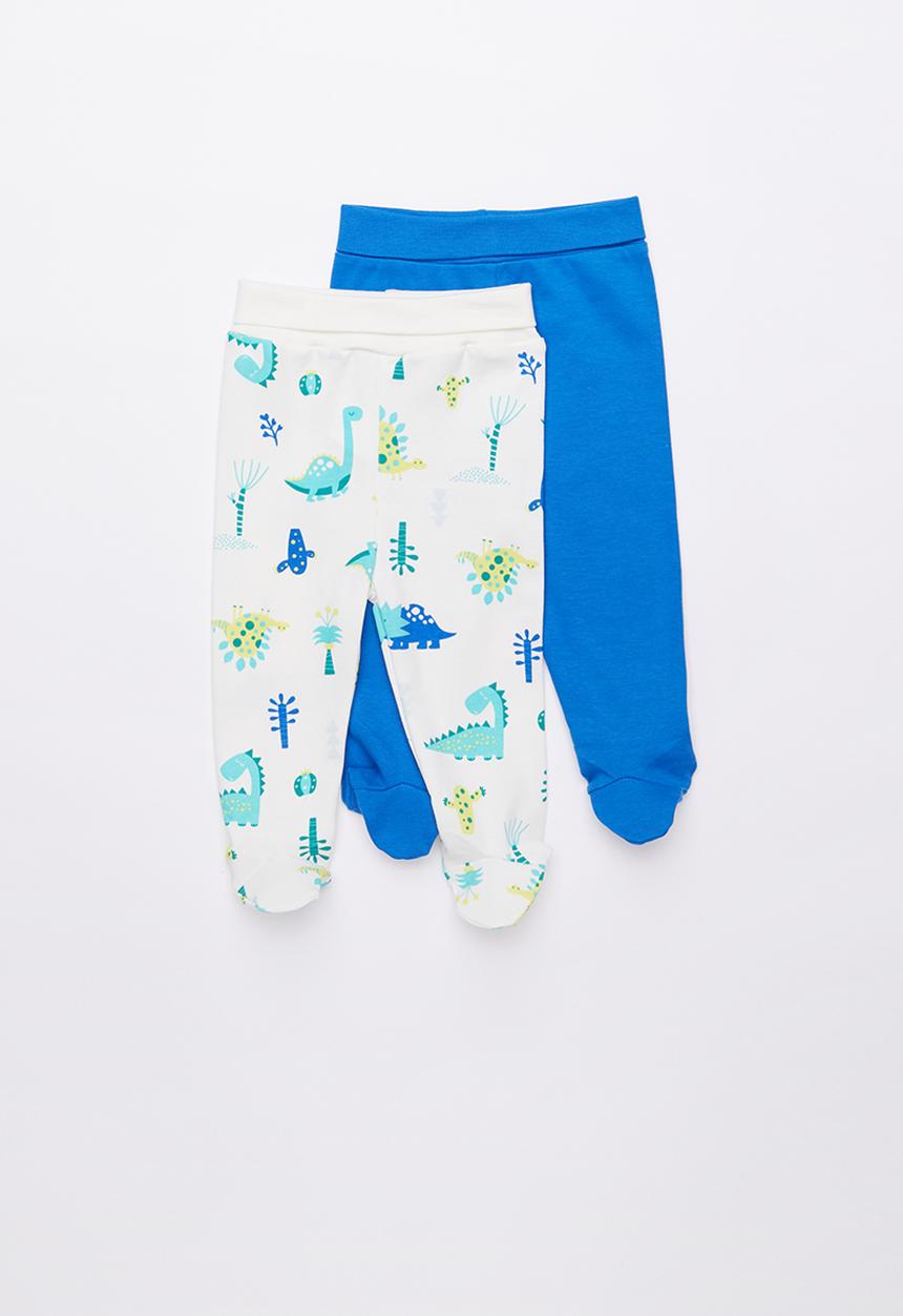 Baby Corner - Dino 2 pack footed pants - multi