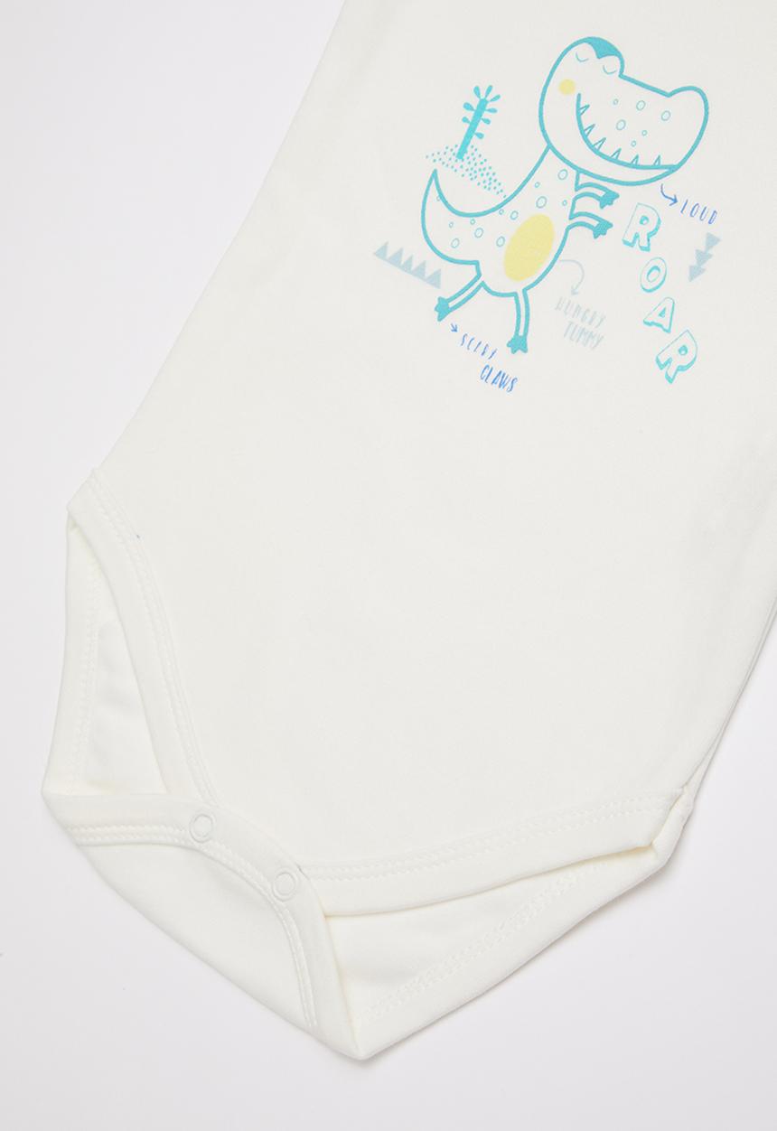 Baby Corner - Dino 2 pack printed short sleeve bodysuits - multi