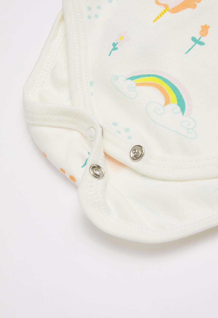 Baby Corner - Unicorn 2 pack frilly bodysuit - multi
