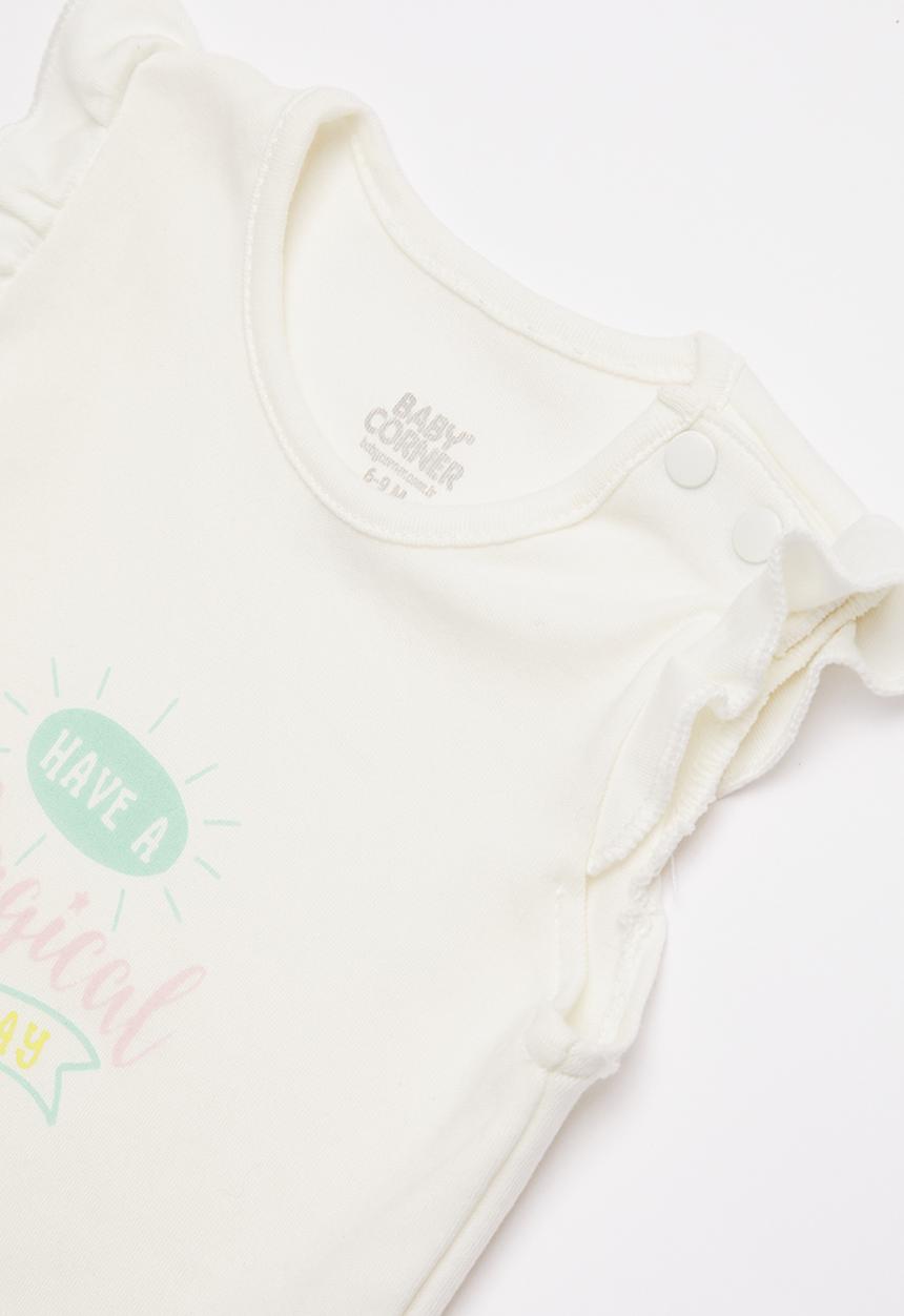 Baby Corner - Unicorn 2 pack frilly bodysuit - multi