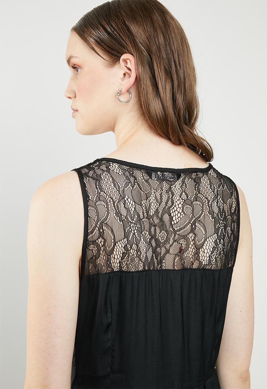 ONLY - Maika lace sleeveless dress - black