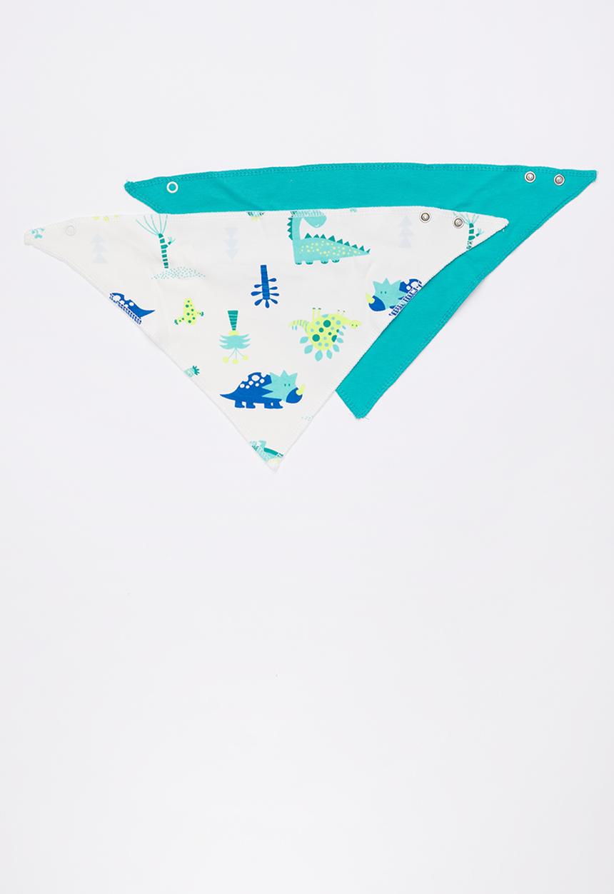 Baby Corner - Dino 2 pack bandana bib - multi