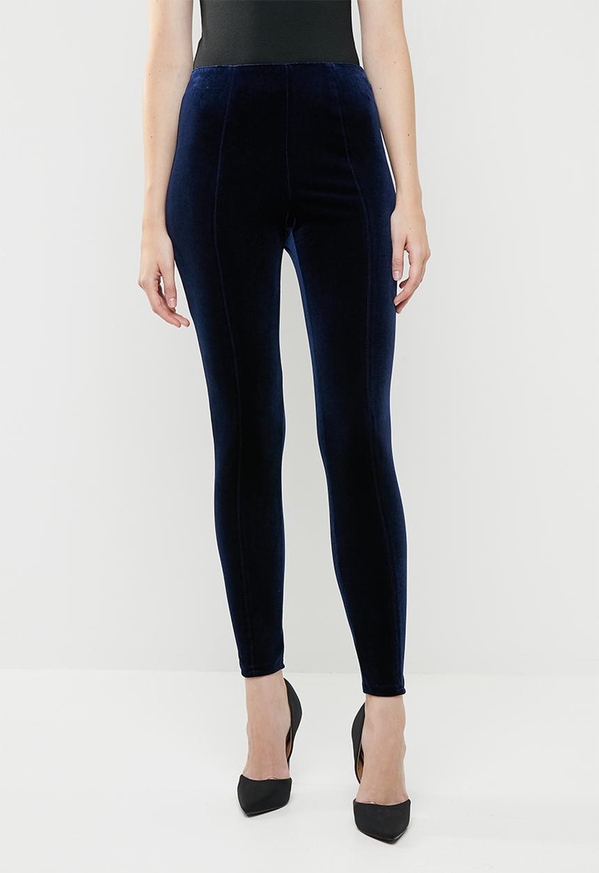 ONLY - Luxe velvet slim pants - blue