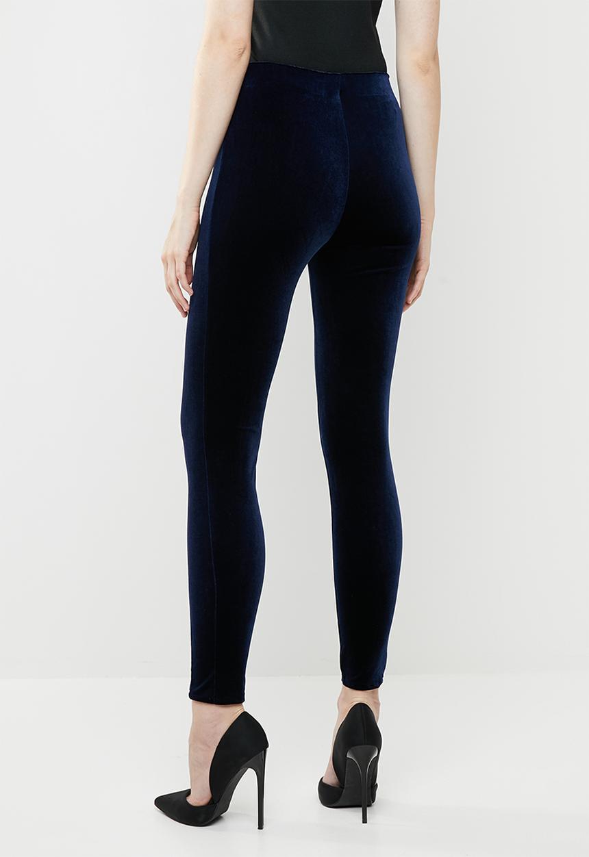 ONLY - Luxe velvet slim pants - blue