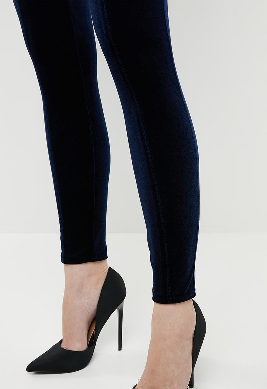 ONLY - Luxe velvet slim pants - blue