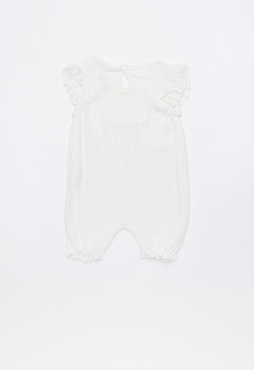 Baby Corner - Frilly Short Romper - Off White