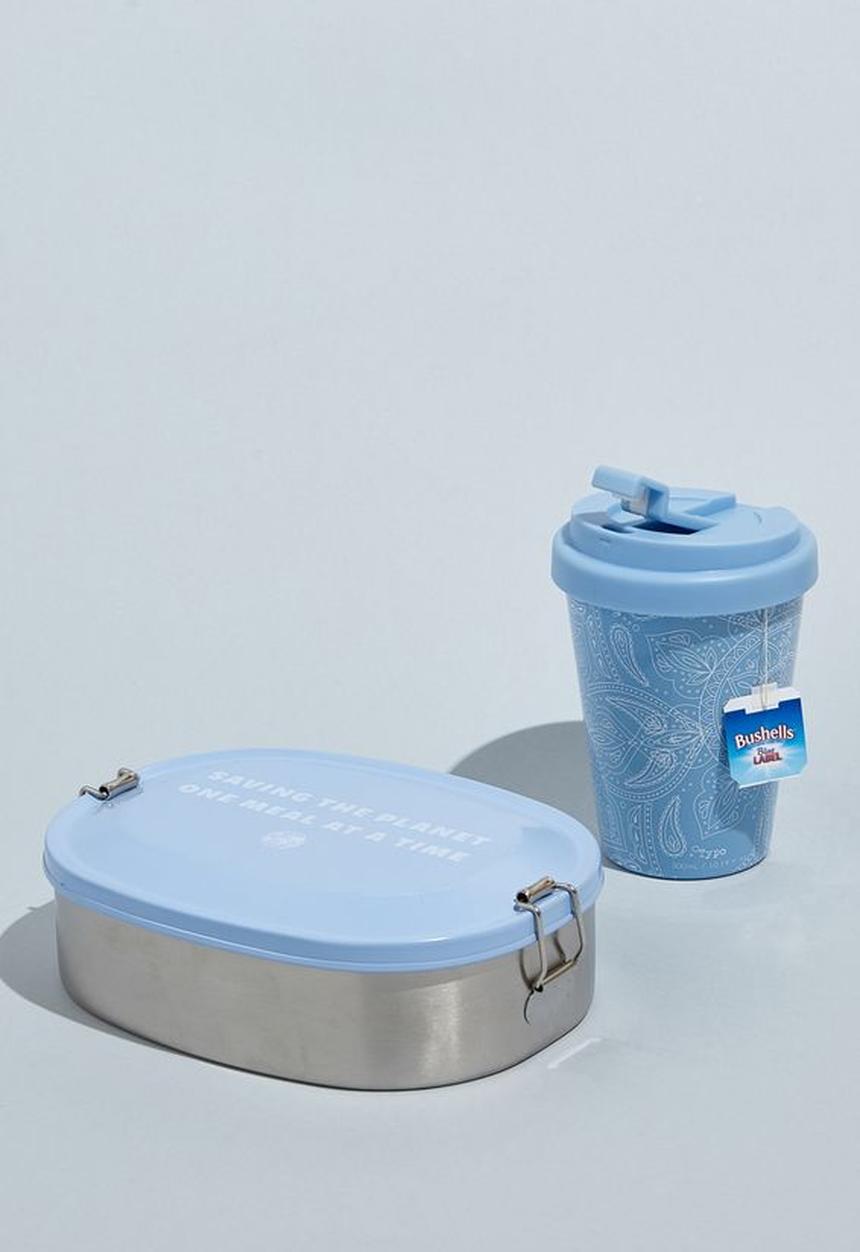 Typo - Take me away mug - blue & white