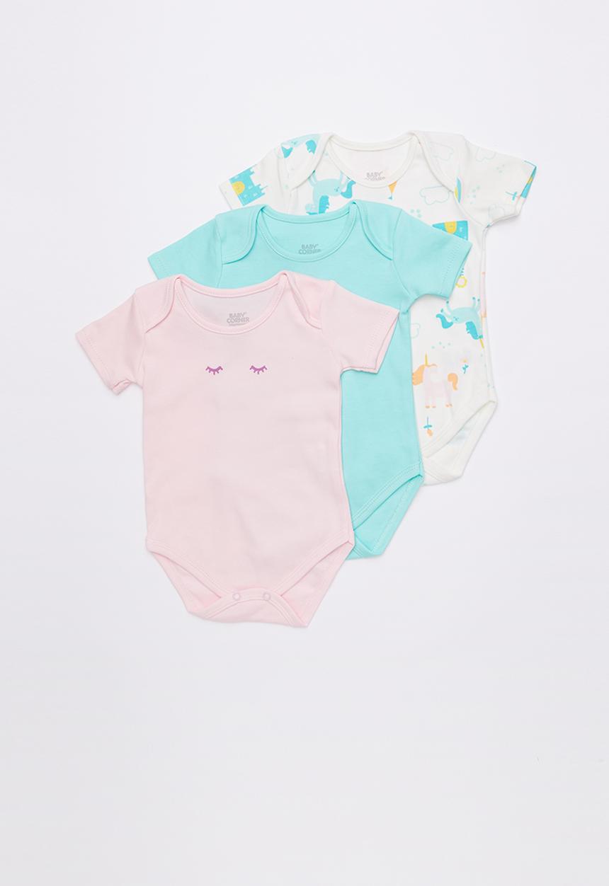 Baby Corner - Unicorn 3 pack bodysuit - multi