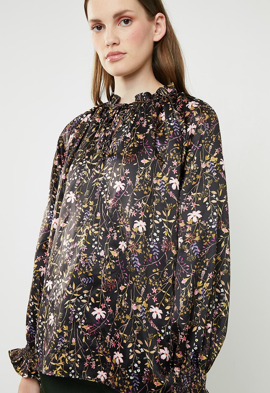Superbalist - Satin peasant blouse - floral
