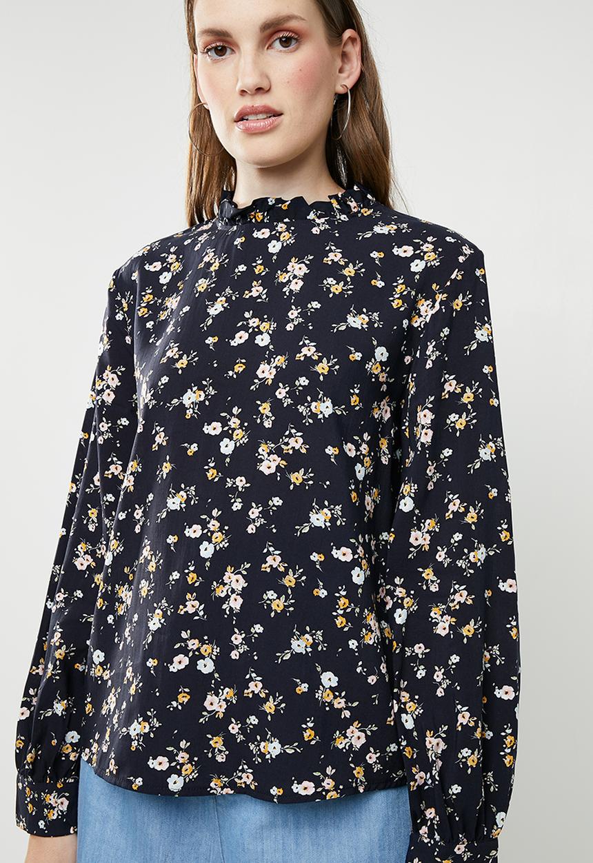 Superbalist - Frill neck blouse - floral
