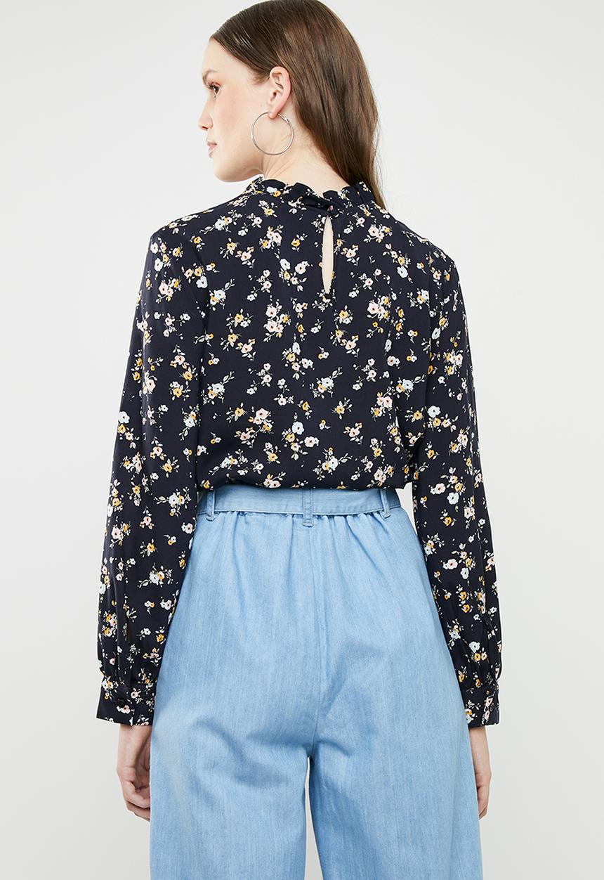 Superbalist - Frill neck blouse - floral
