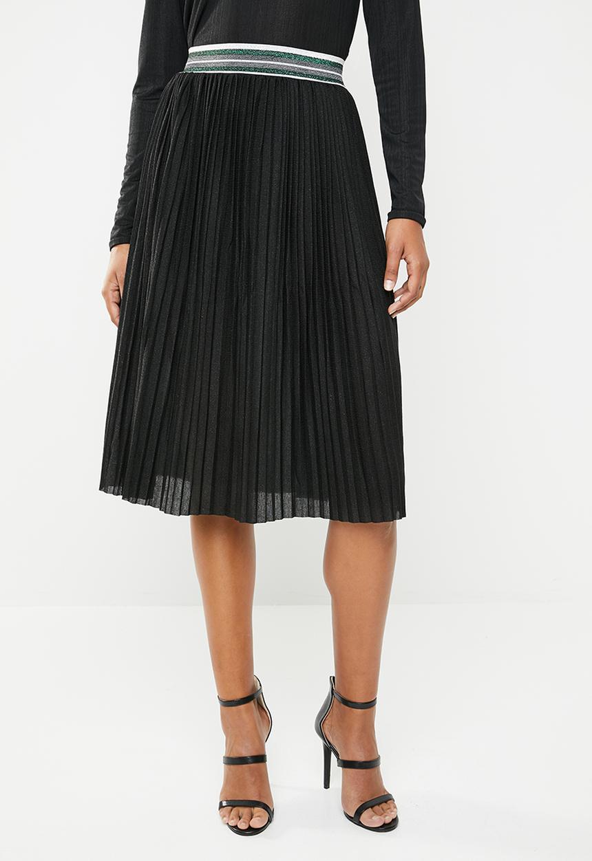 ONLY - New sway pleat skirt - black