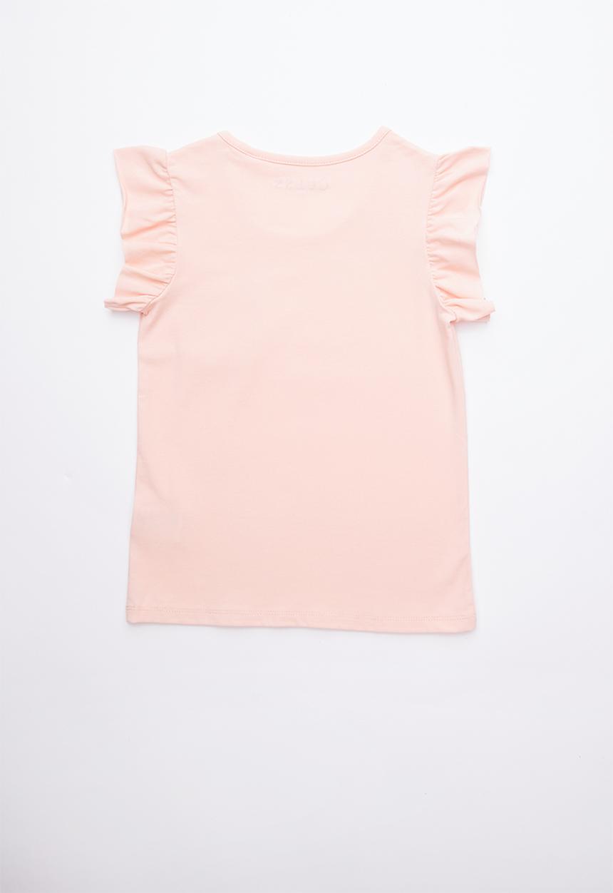 GUESS - Short sleeve Guess flutter tee - pink 