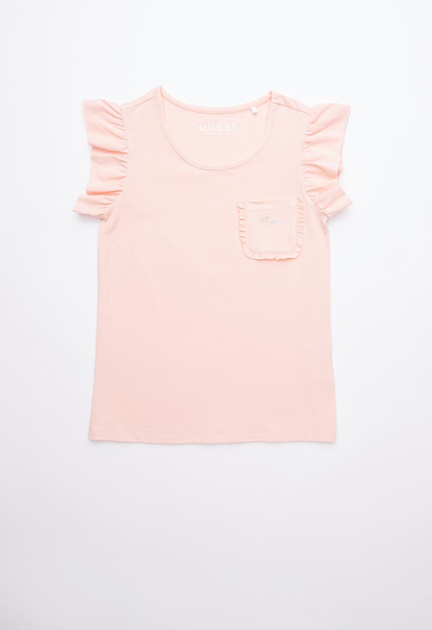 GUESS - Short sleeve Guess flutter tee - pink 