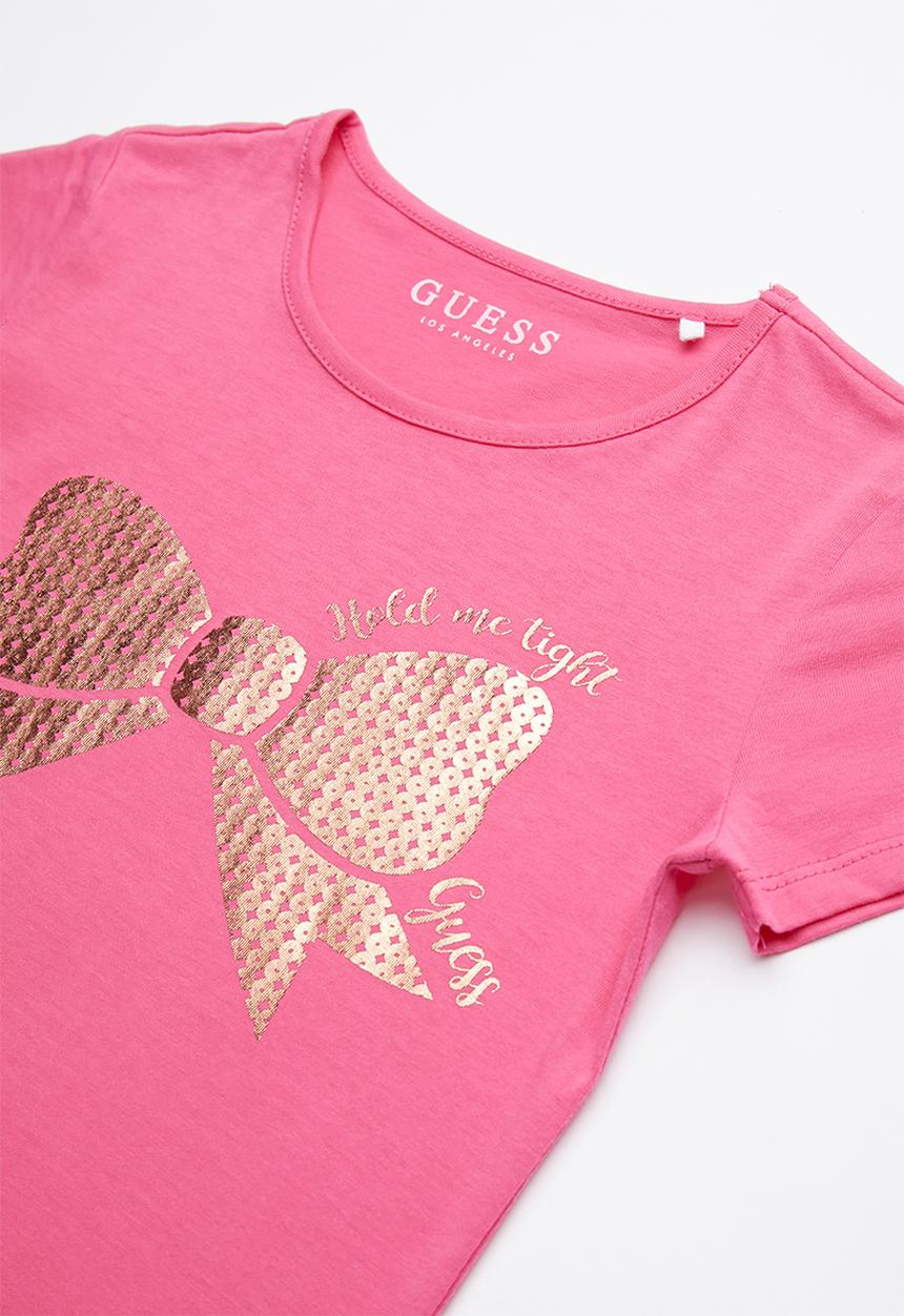 GUESS - Bow print tee - pink