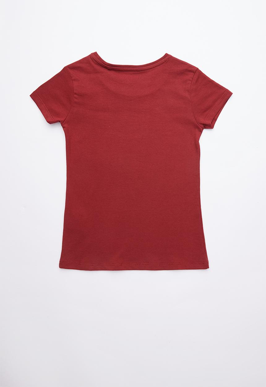 GUESS - Short sleeve double hearts tee - red