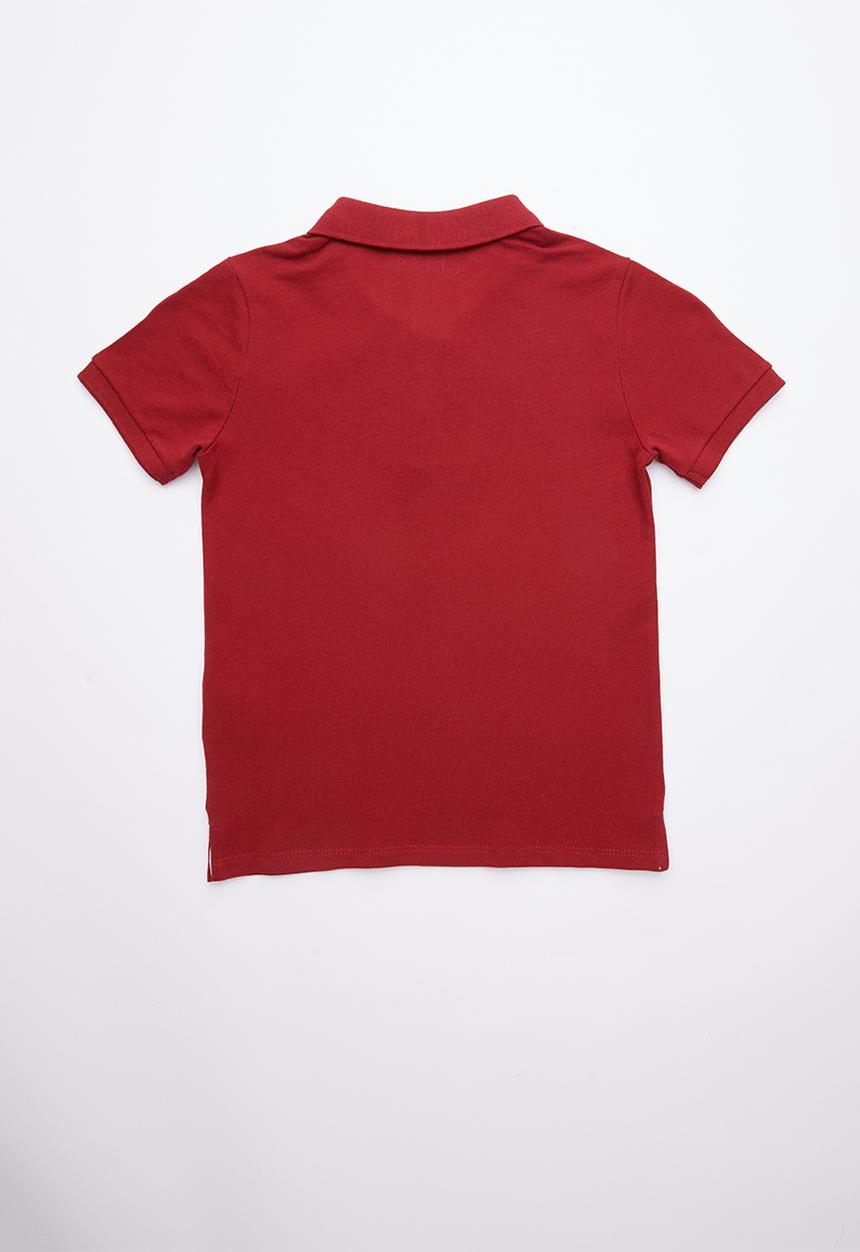 GUESS - Short sleeve core triangle golfer - red