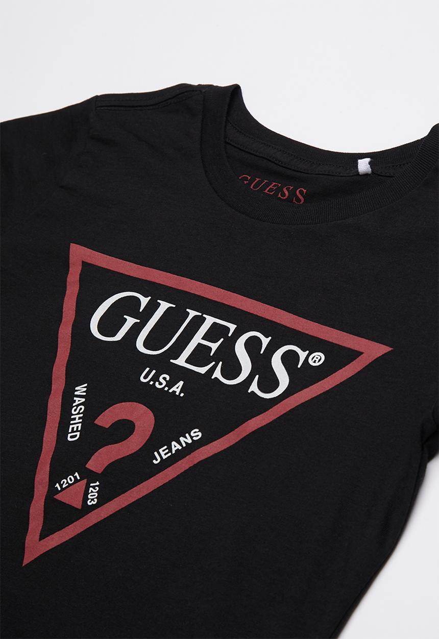 GUESS - Short sleeve core triangle tee - black