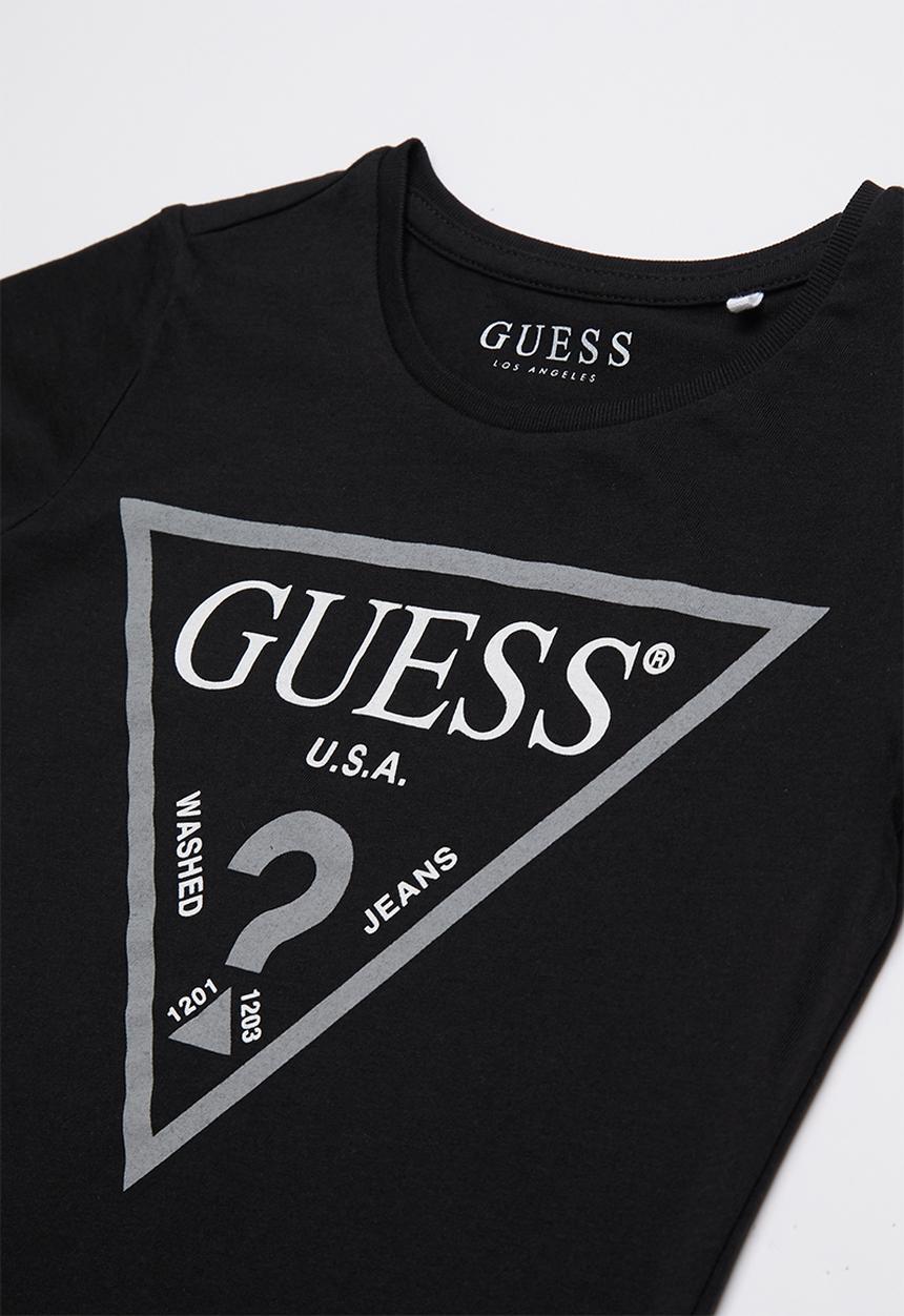 GUESS - Short sleeve classic triangle tee - black