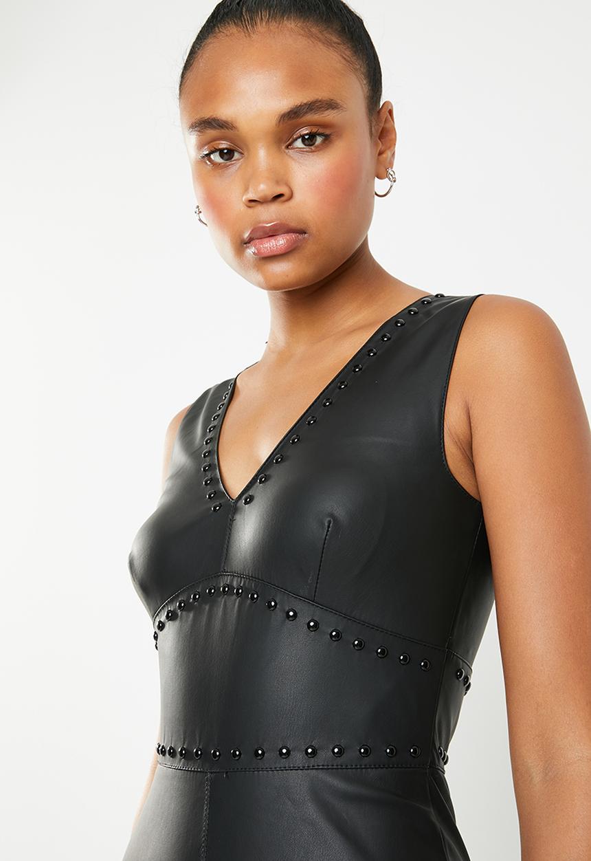 ONLY - Annabelle stud detail dress - black