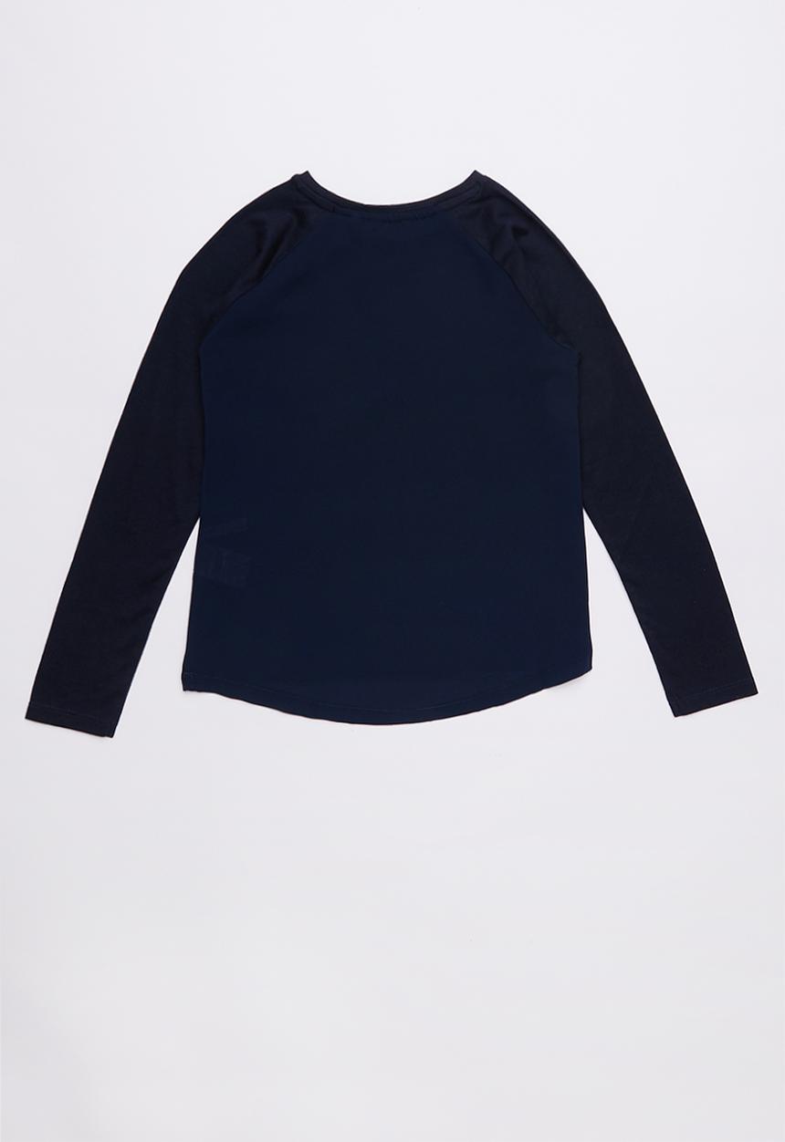 GUESS - Long sleeve quatro bling tee - navy