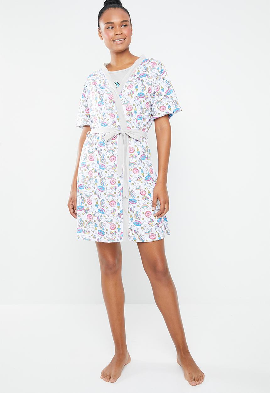 c(inch) - Short sleeve gown - multi