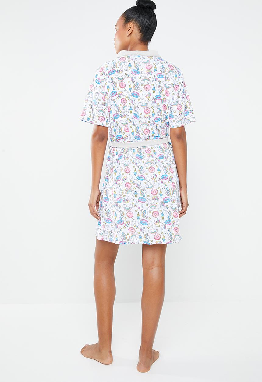 c(inch) - Short sleeve gown - multi