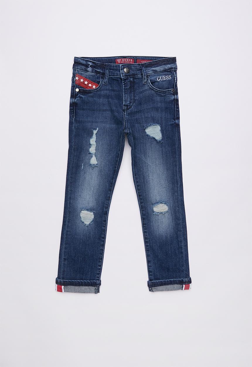 GUESS - Roll-up mid indigo wash skinny - blue