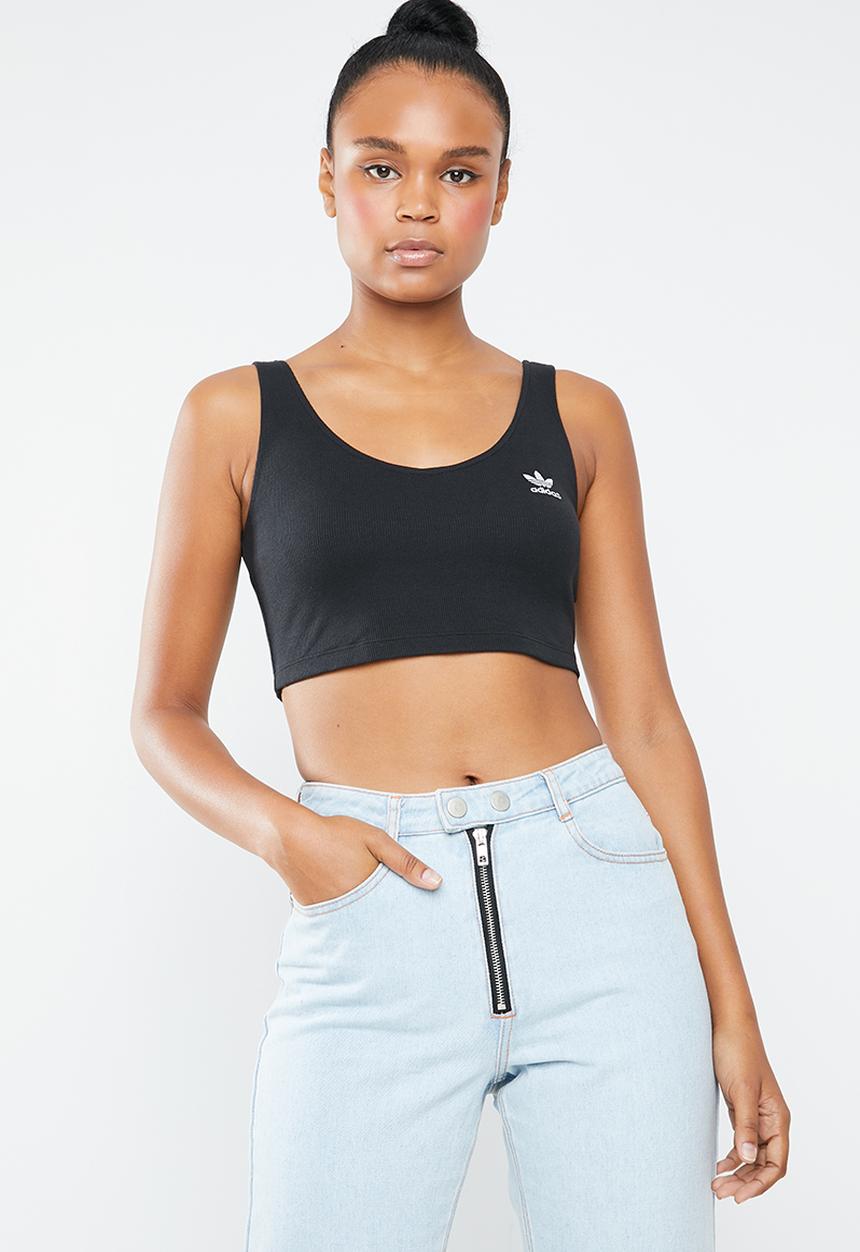adidas Originals - Cropped tank - black