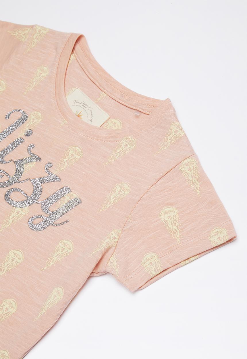 Lizzy - Elixia printed tee - pink