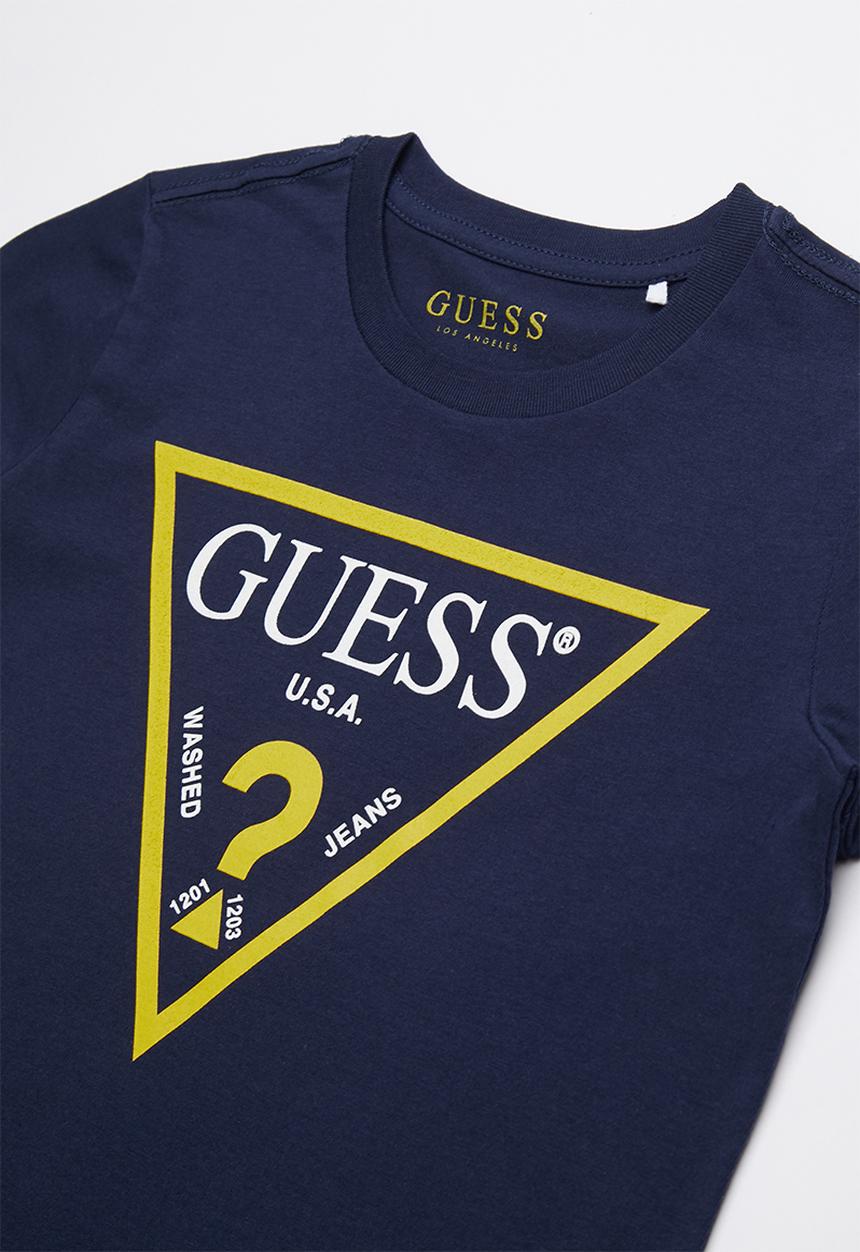 GUESS - Short sleeve core triangle tee - navy