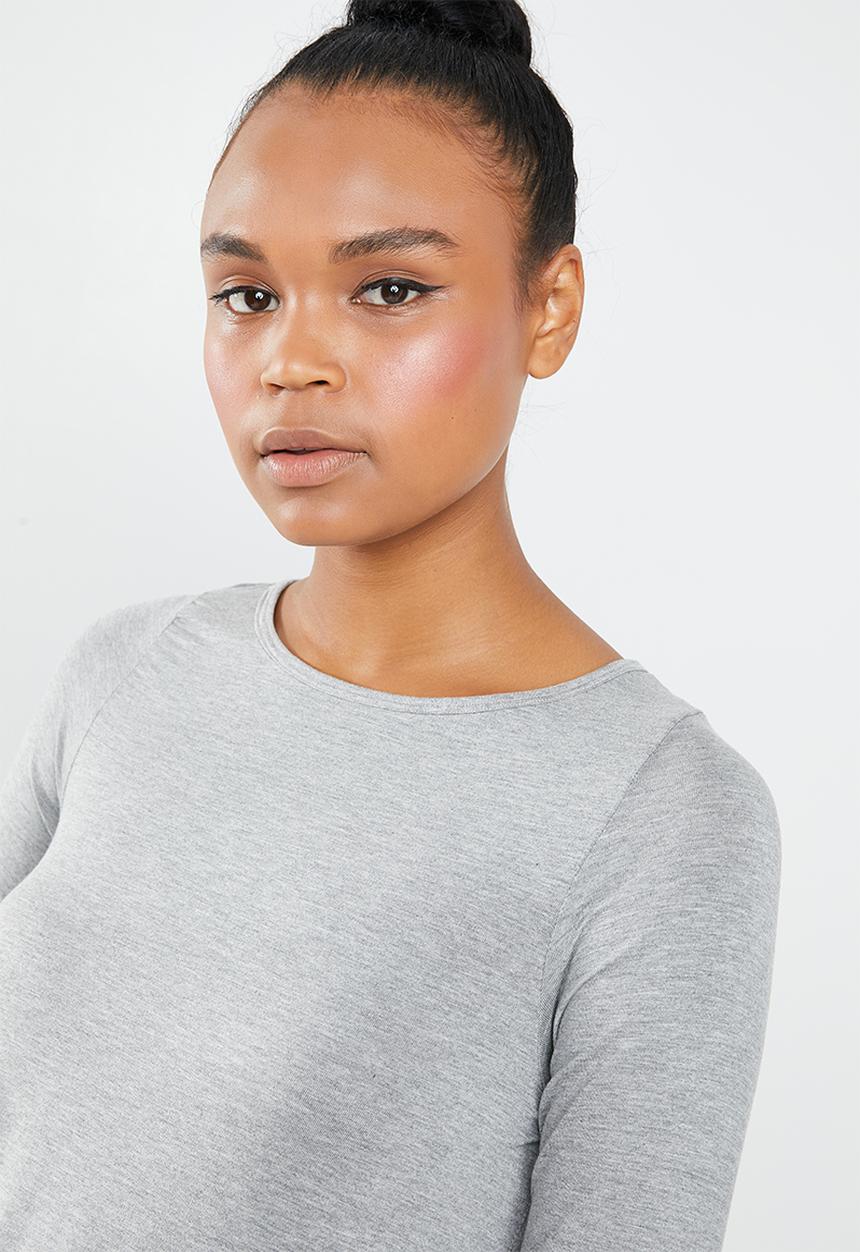 Superbalist - Side slit top - light grey melange