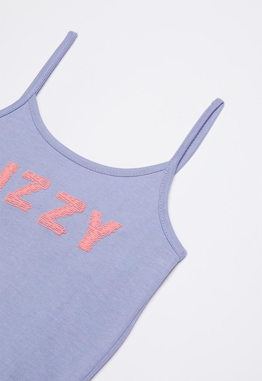 Lizzy - Bryni printed strappie tee - puple