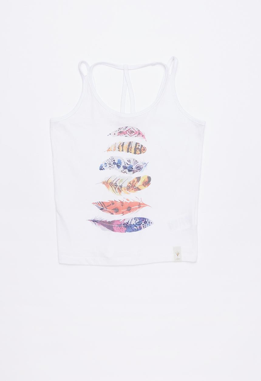 Lizzy - Celia printed vest - white 