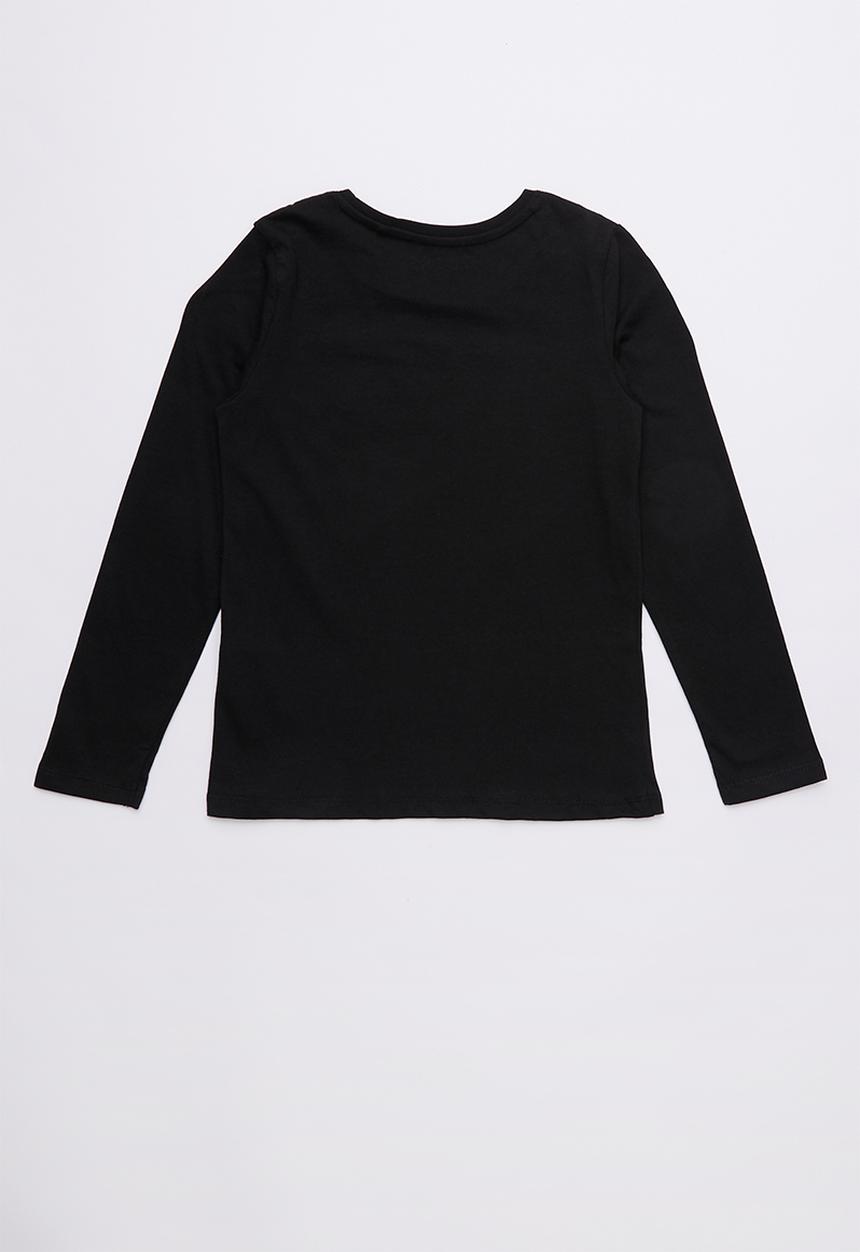 GUESS - Long sleeve classic varsity tee - black