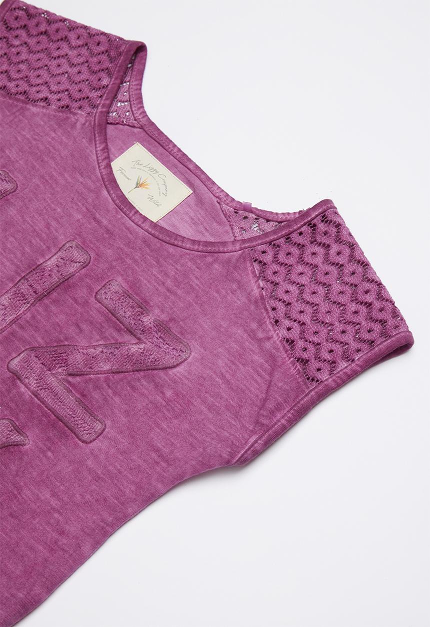 Lizzy - Myrtle printed tee - purple