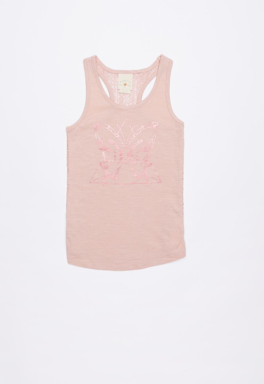Lizzy - Adelaide printed vest - pink 