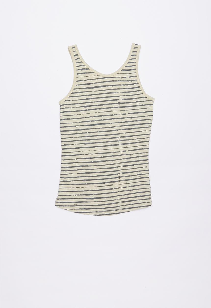 Lizzy - Galena printed vest - grey & cream