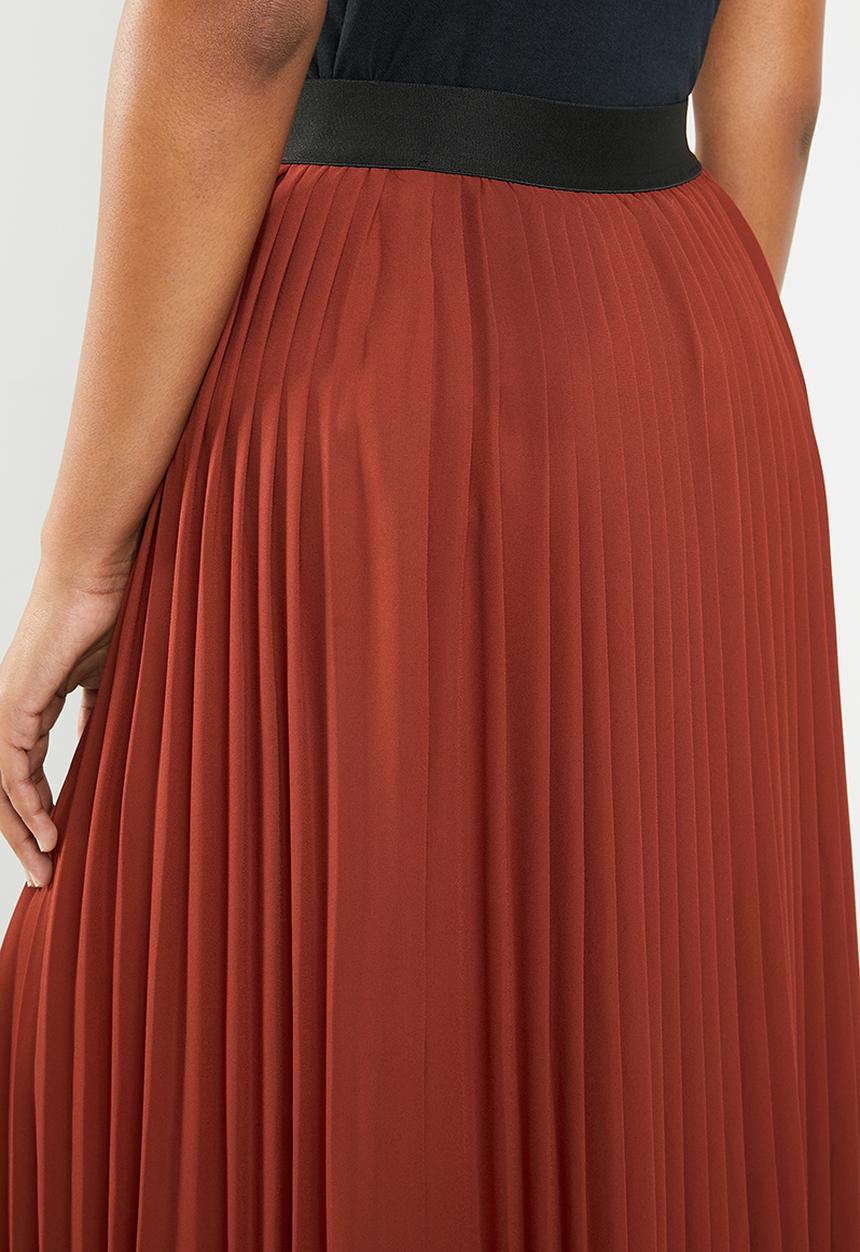 Superbalist - Pleated skirt - rust