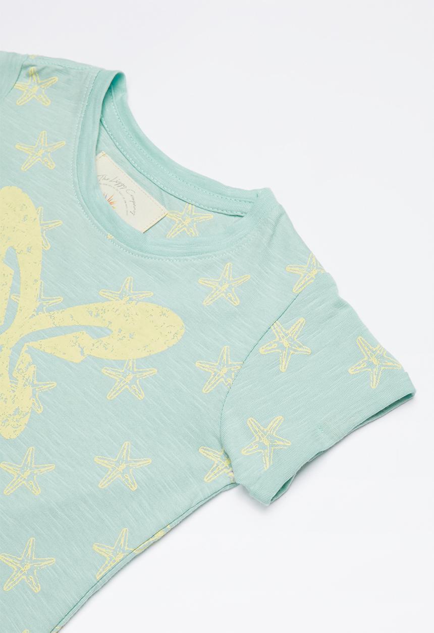Lizzy - Helene printed tee - blue
