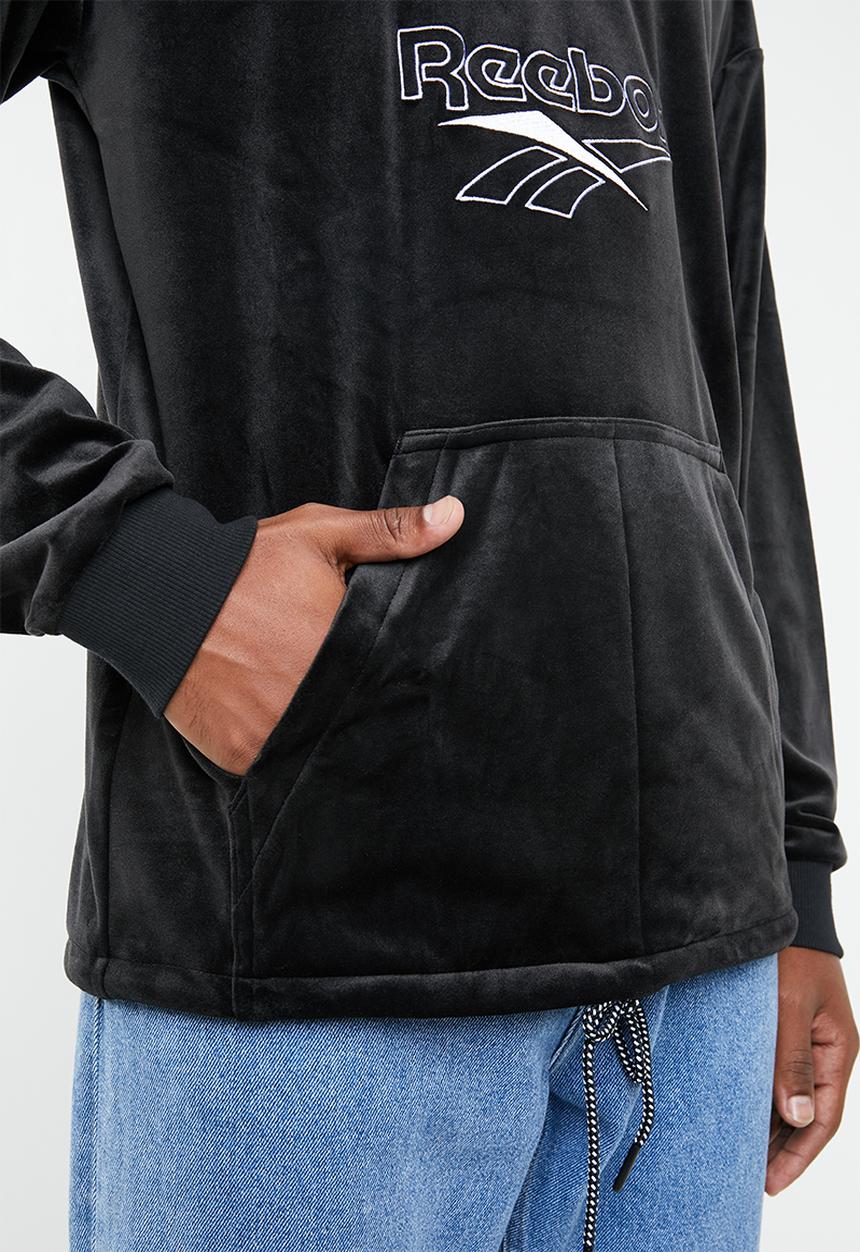 Reebok Classic - CL V Velour 1/2 zip - black