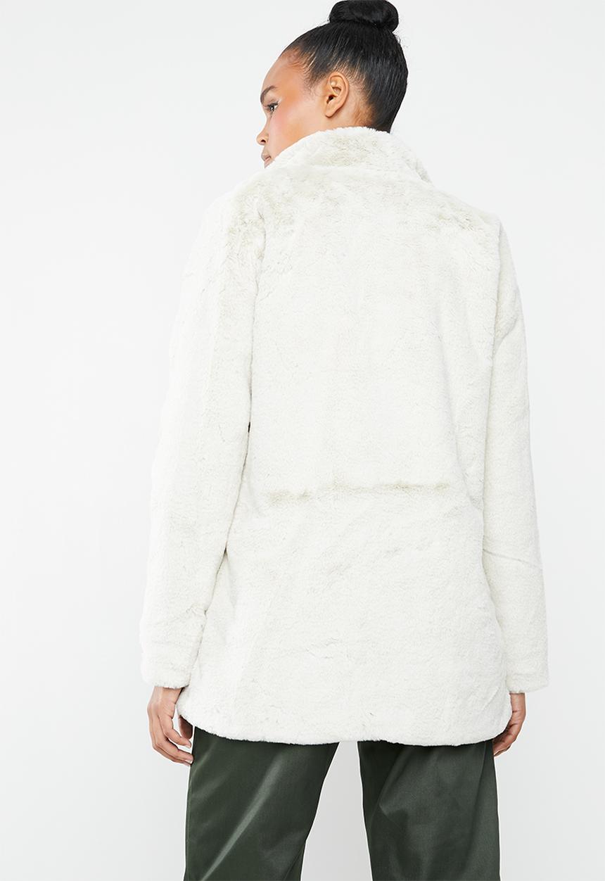 ONLY - Vida faux fur coat - neutral