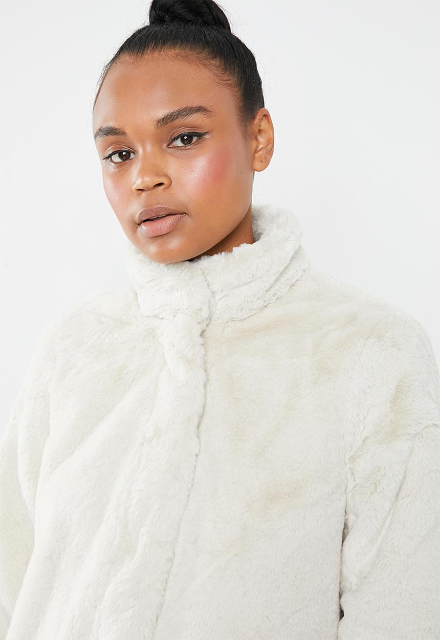 ONLY - Vida faux fur coat - neutral